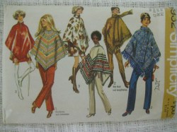 8932 SIMPLICITY 1970 VARIOUS PONCHOS, MINI SKIRT, PANTS PATTERN 14